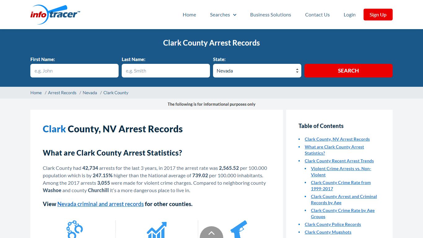 Clark County, NV Arrests, Mugshots & Jail Records - InfoTracer